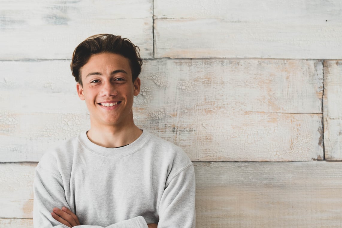 Portrait of Smiling Male Teenager 